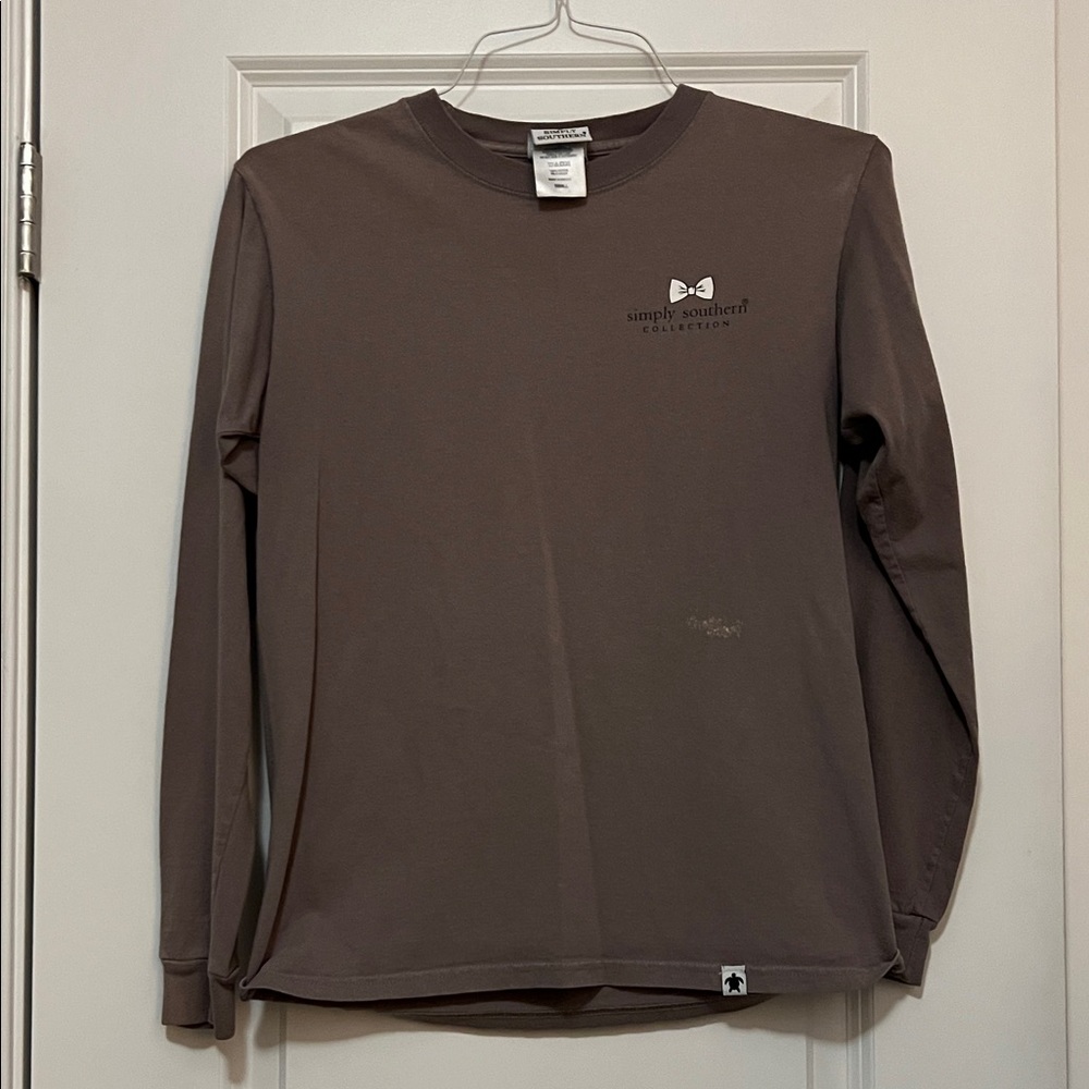 Simply Southern Men's Chocolate Long Sleeve Tee